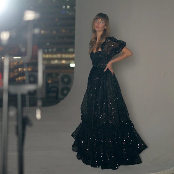 Selkie Onyx Sequin Ritz Gown - S / NWT - Picture 1 of 6